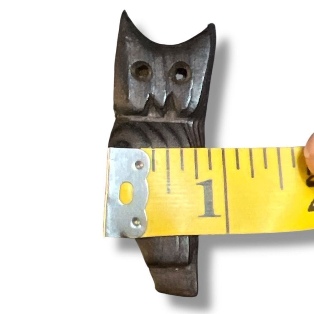Hand Crafted Wooden Owl Brooch - Picture 4 of 5